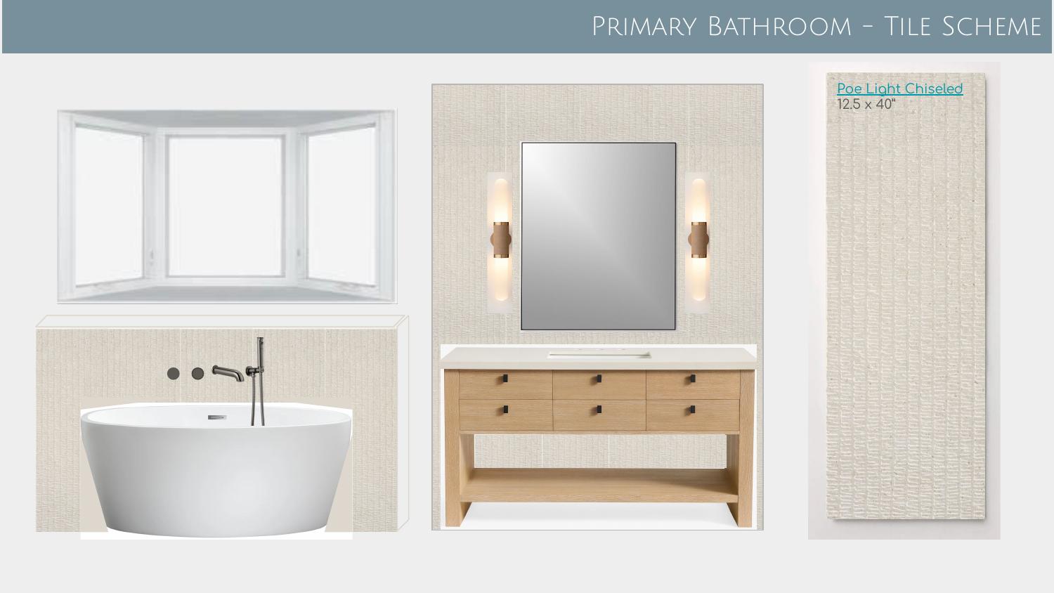 Primary bath — tile scheme
