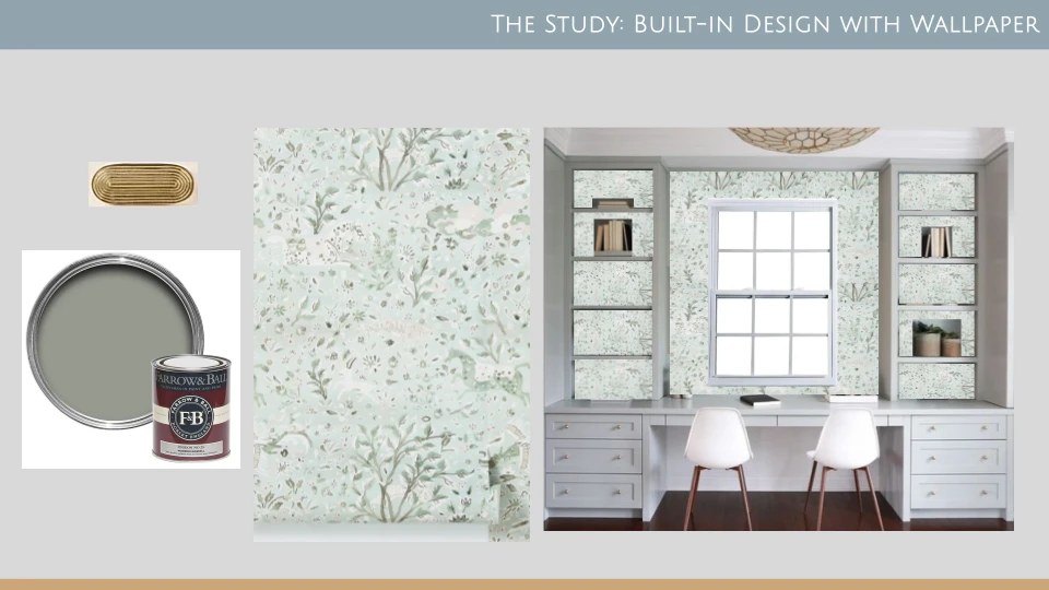 The study — built-in & wallpaper design